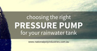 Choosing the Right Pressure Pump for Your Rainwater Tank